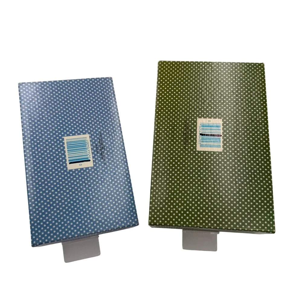 The Gift Wrap Company Christmas Gift Boxes Set of 2 Blue Green 1980s